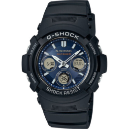 Casio Herrenuhr AWG-M100SB-2AER, Funkuhr, Solaruhr, Multifunktionsuhr, schwarz bl