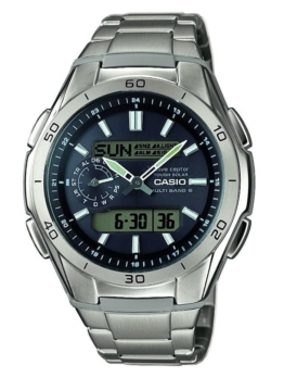 Herren-Funk-Solaruhr Casio Silberfarben