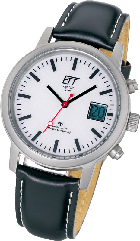 Eco Tech Time | | SOLAR Funk-Solaruhr Herren-Armbanduhr CONTROLLED | (ETT) Analog & (RADIO EGS-11185-11L DRIVE)