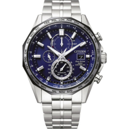 Citizen Herren Funk Chronograph Eco-Drive "Super Titanium AT8218-81L", silber