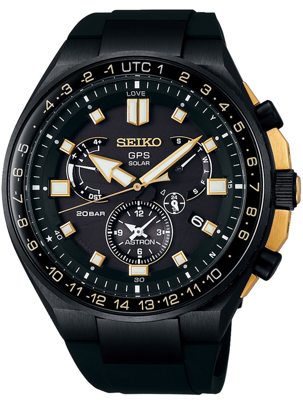 SEIKO ASTRON SSE174J1 Novak Djokovic Limited Edition schwarz Herren Chronograph Analog GPS Solaruhr Kaliber 8X53 funksolar